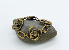 Karl Laine Orbal Bronze Armband, 70s Modernist Bracelet, Sten & Laine, Finland