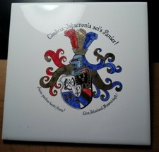 Turnerschaft Cimbria-Istaevonia Bonn - Wappen auf Fliese Kachel / Studentika