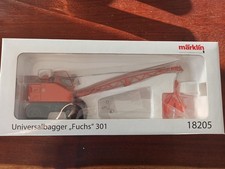 Märklin 18205 "UNIVERSALBAGGER "FUCHS" 301,ORANGE" WIE NEU, IN OVP, TOP-ZUSTAND!