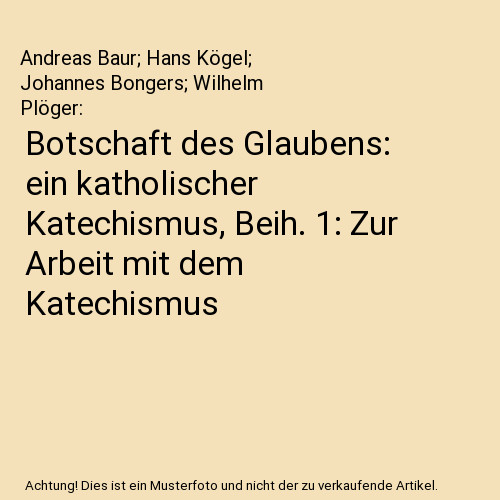 Botschaft des glaubens - botschaft, ein