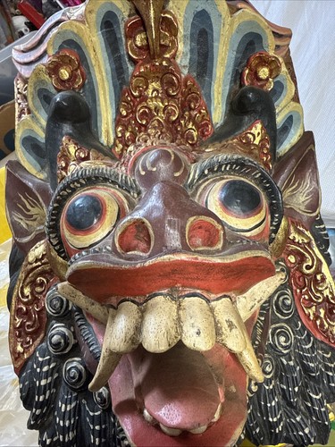 Alte barong maske - barong, holz