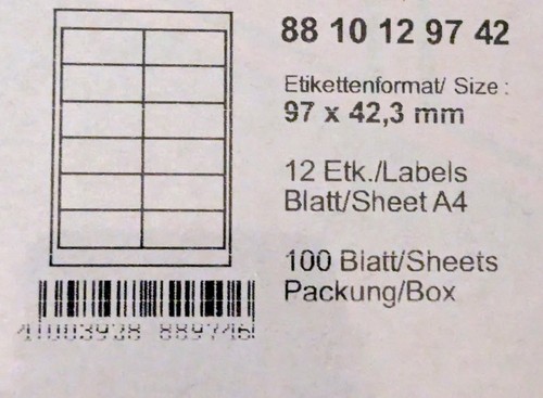 1200 etiketten 42 3 - -, 42,3