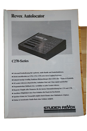 Studer revox autolocator - studer, 270