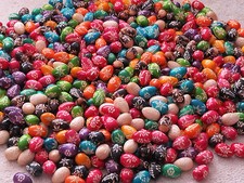 Ostereier Eier aus Holz Holzeier Ostern geschnitzt handbemalt bunt NEU 