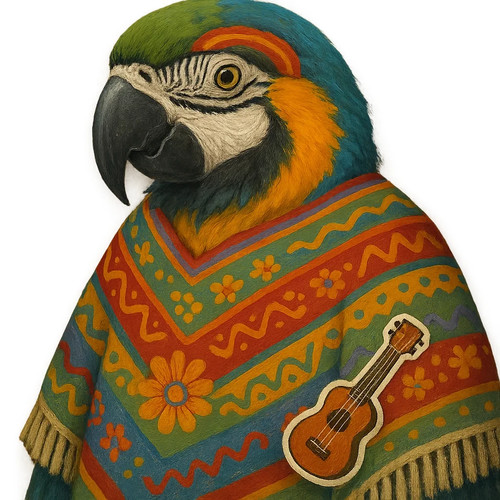 Papagei hippie 9x9 - papagei, cm