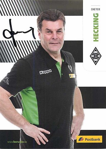 Dieter hecking autogrammkarte - hecking,