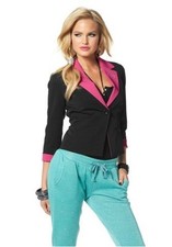 Blazer mit Kontrast und