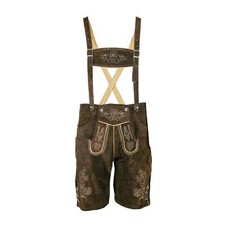 Kinder Trachten Lederhose Leo kurz braun  MS-Trachten