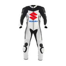 SUZUKI Manner Motorrad Rennen Lederkombi Biker Rindsleder Anzug-S-M-L-XL-XXL-3X