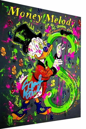 Pop art donald duck money - art,