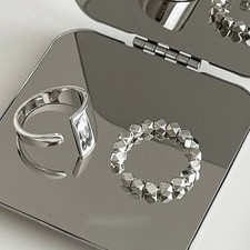 Ring Silber 925 Offen Facetten
