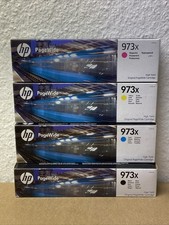 4x Original HP 973X: Schwarz + Cyan + Gelb + Magenta Druckerpatronen Set 2023-24