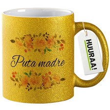 Glitzertasse Puta madre