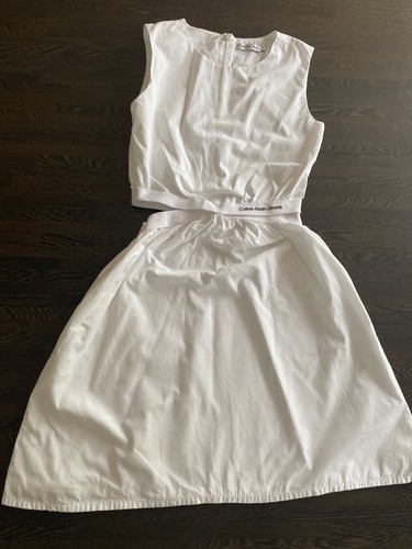 Cavin klein gr14 kleid weiss - gr14,