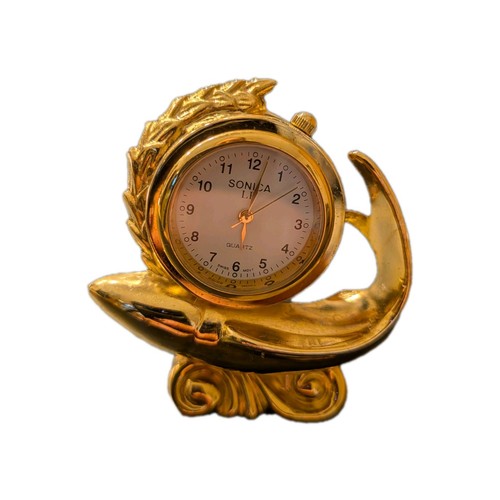 Miniatur uhr goldfarben quartz - goldfarben,