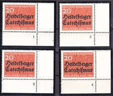 20 Pf Heidelberger Katechismus Mi 396 ** komplett Formnummer 1 bis 4Al Luxus!