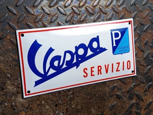 Emailleschild vespa piaggio - emailleschild,