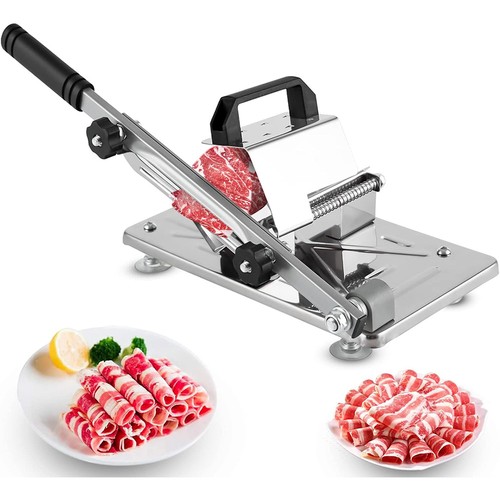 Gefrorener fleischschneider - gefrorener,
