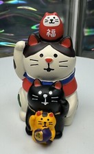 Japan Art Sammelfiguren Lucky Cat Glücksbringer MANEKI NEKO Harz 6,5 cm