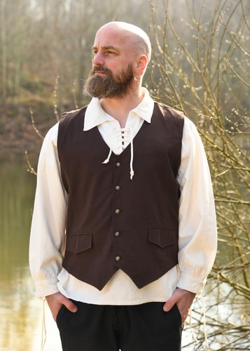 Mittelalter weste lasse braun - weste, lasse,