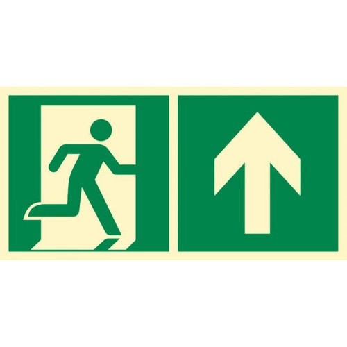 Wegweiser zum notausgang oben - notausgang,