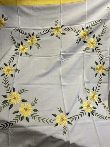 Tischdecke gelbe blumen - tischdecke,