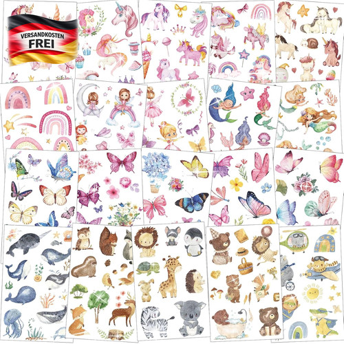 Glitzertattoos kinder set 200 - glitzertattoos,