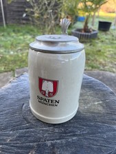 Bierkrug Spaten München Bier Zinndeckel 0,5l 13cm