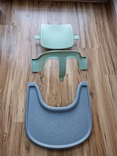 Stokke TrippTrapp Tripp Trapp Set Baby Babyset Bügel Lehne Tisch Grau Mint Tray
