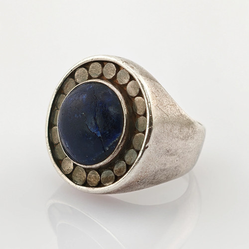 Silberner designer ring mit - silberner, designer-ring