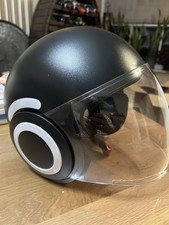 Neuer Motorrad Jethelm mit Klarsichtvisier – Schwarz, modernes Design, Unisex XL