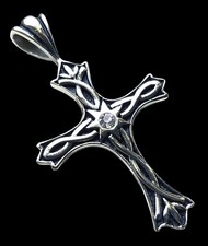 Edelstahl Anhänger 316L Kreuz Stein Kruzifix Kreuzanhänger Dekor Schmuck Tribal