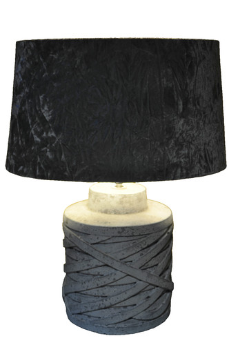 Tischlampe lampe stoff velours - tischlampe,