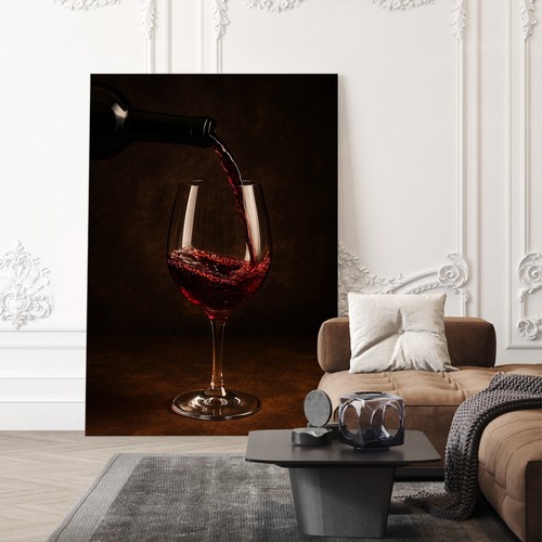 Glas und flasche rotwein - flasche, bar