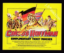 Zirkus CIRCUS HOFFMANN Ticket Ermäßigungsschein * Original 70s