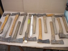 14 x altes Beil Axt Brennholz