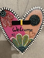 Dekoration Herz, groß, Willkommen