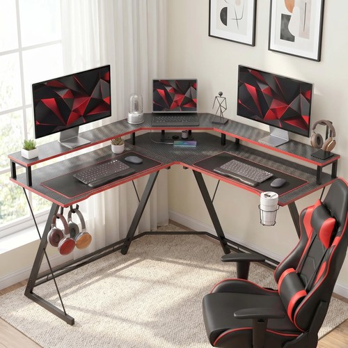 Homcom gaming tisch form - homcom, l