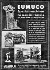 EUMUCO AG Schlebusch Manfort hist. Gründeraktie 1926 Leverkusen SMS Meer Eumuco