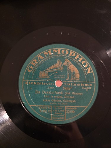Schellackplatte anton günther - schellackplatte,