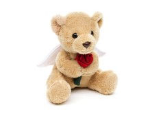 Teddybär Schutzengel mit Rose
