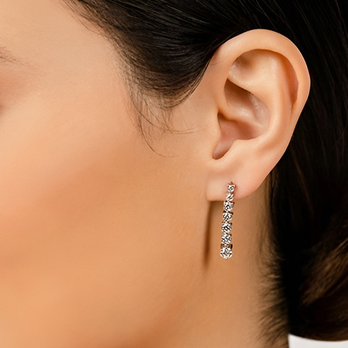 Diamant ohrringe gold lab - gold,