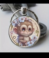 Affe Affenbaby Affen - Schlüsselanhänger Schlüsselbund Schlüsselring Neu & OVP