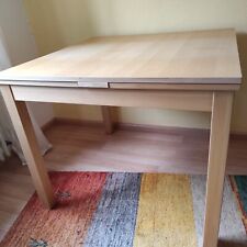 Ausziehtisch Holz 90 x 90cm mit 2 Ausziehplatten je 38cm hell, 74cm hoch