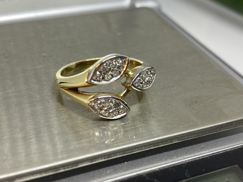 585er echt gold ring - gold, mit