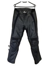 FLM Damen Motorradhose Leder Schwarz Gr. 42 Streetwear Motorrad Textil-Lederhose