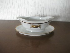 Küps Edelstein Cosima weiss Prunk Sauciere Art Deco Ätz Gold Cecelierungen