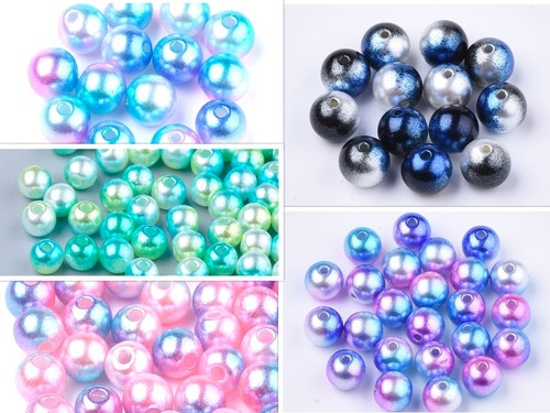 Regenbogen acrylperlen 8mm - regenbogen, 50