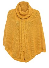 Poncho Honig Damenponcho