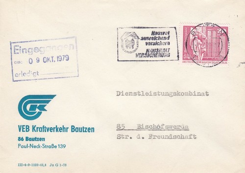 Bautzen briefumschlag 1979 - briefumschlag,